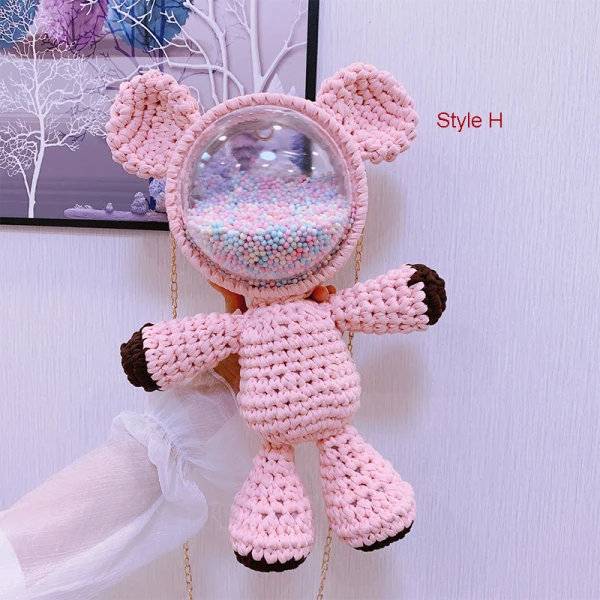 Amazing / Unique Lavender Braid Bear Clutch Bags 2021
