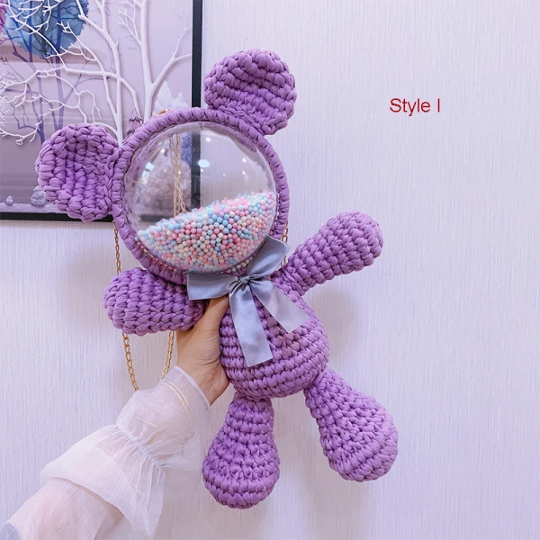 Amazing / Unique Lavender Braid Bear Clutch Bags 2021