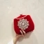 Klassisk Velour Fyrkantiga Kuvertväska 2021 Metall Rhinestone