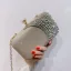 Fashion Champagne Glitter Square Clutch Bags 2021 Metal Rhinestone