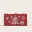 Fashion Red Rhinestone Christmas Square Clutch Bags 2021