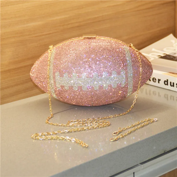 Sparkly Brown Rhinestone Rugby Clutch Bags 2021