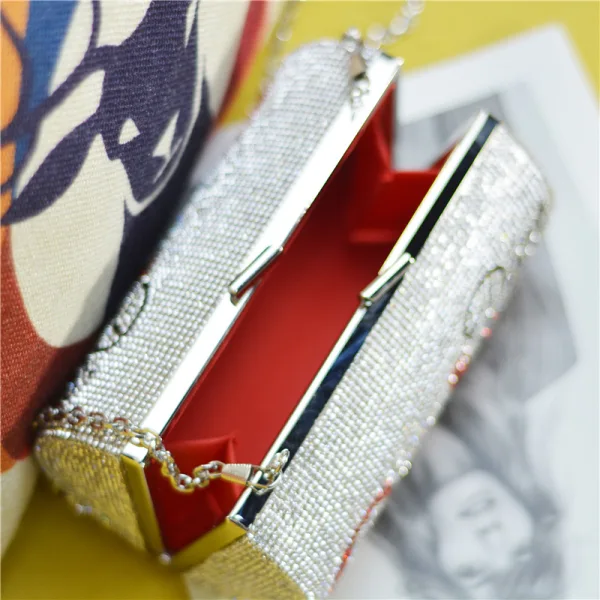 Sparkly Rhinestone Coke Round Clutch Bags 2021