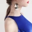 Modern / Fashion Royal Blue Homecoming Graduation Dresses 2018 A-Line / Princess Scoop Neck Sleeveless Asymmetrical Ruffle Formal Dresses