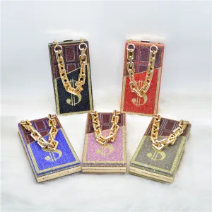 Amazing Unique Rhinestone Square Dollar Chocolate Clutch Bags 2021