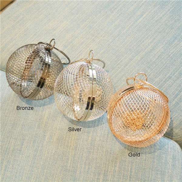 Fashion Metal Round Clutch Bags 2021