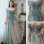 Abordable Vert Cendré Robe Demoiselle D'honneur 2021 Princesse Dos Nu Appliques En Dentelle Perlage Longue Volants