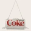 Sparkly Silver Rhinestone Round Coke Clutch Bags 2021