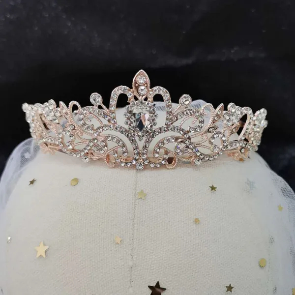 Affordable Gold Hair Comb Tiara Bridal Hair Accessories 2021 Metal Rhinestone Wedding Accessories