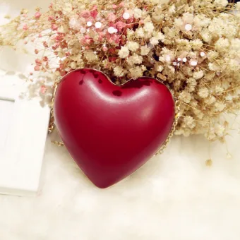 Amazing Unique Burgundy Pu Heart Shaped Clutch Bags 2021