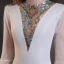 Haut de Gamme Blanche Robe De Soirée 2021 Trompette / Sirène Transparentes Col Haut Manches de cloche Perlage Paillettes Longue Volants Robe De Ceremonie