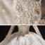 Luxury / Gorgeous Ivory Bridal Wedding Dresses 2021 Ball Gown Deep V-Neck Long Sleeve Backless Appliques Lace Beading Sequins Glitter Tulle Royal Train Ruffle