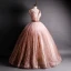High End Pink Tanzen Ballkleider 2021 Ballkleid Durchsichtige Tiefer V-Ausschnitt Ärmellos Perlenstickerei Pailletten Lange Rüschen Rückenfreies Festliche Kleider