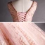 High End Pink Tanzen Ballkleider 2021 Ballkleid Durchsichtige Tiefer V-Ausschnitt Ärmellos Perlenstickerei Pailletten Lange Rüschen Rückenfreies Festliche Kleider