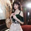 Two Tone Dark Green Dancing Prom Dresses 2021 A-Line / Princess Spaghetti Straps Short Sleeve Appliques Lace Floor-Length / Long Ruffle Backless Formal Dresses