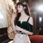 Two Tone Dark Green Dancing Prom Dresses 2021 A-Line / Princess Spaghetti Straps Short Sleeve Appliques Lace Floor-Length / Long Ruffle Backless Formal Dresses