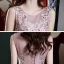 Flower Fairy Blushing Pink Floral Prom Dresses A-Line / Princess 2021 Scoop Neck Sleeveless Appliques Lace Beading Floor-Length / Long Ruffle Formal Dresses