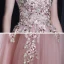 Flower Fairy Blushing Pink Floral Prom Dresses A-Line / Princess 2021 Scoop Neck Sleeveless Appliques Lace Beading Floor-Length / Long Ruffle Formal Dresses