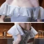 Bling Bling Silver Homecoming Graduation Dresses 2021 A-Line / Princess Off-The-Shoulder Short Sleeve Glitter Polyester Tea-length Ruffle Backless Formal Dresses