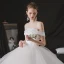 Minimalistisch Weiß Hochzeits Brautkleider / Hochzeitskleider 2021 A Linie Bandeau One-Shoulder Kurze Ärmel Rückenfreies Kathedrale Schleppe Rüschen