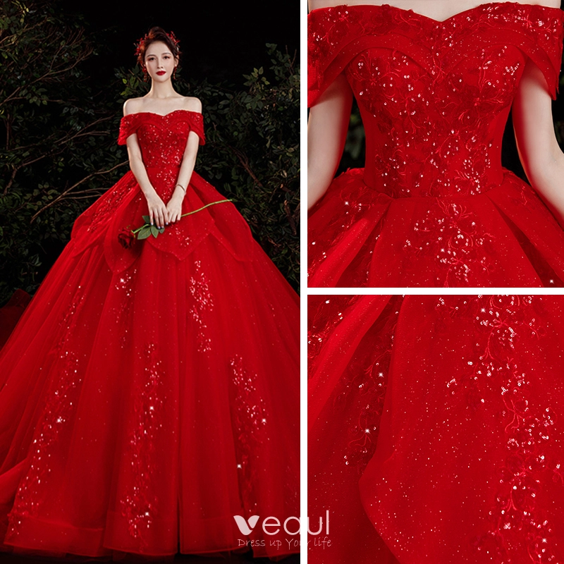 Red Tulle Petticoat for Wedding Dress