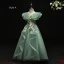 Flower Fairy Green Birthday Flower Girl Dresses 2021 Ball Gown V-Neck Sleeveless Backless Appliques Lace Flower Beading Floor-Length / Long Ruffle