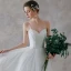 Affordable White Outdoor / Garden Wedding Dresses 2021 A-Line / Princess Spaghetti Straps Sleeveless Backless Appliques Lace Spotted Tulle Floor-Length / Long Ruffle