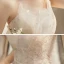 Scintillantes Champagne La Mariée Robe De Mariée 2021 Robe Boule Bustier Sans Manches Dos Nu Appliques En Dentelle Perlage Paillettes Cathedral Train Volants