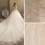 Scintillantes Champagne La Mariée Robe De Mariée 2021 Robe Boule Bustier Sans Manches Dos Nu Appliques En Dentelle Perlage Paillettes Cathedral Train Volants