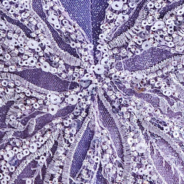 Élégant Violet Robe De Bal 2021 Princesse De l'épaule Manches Courtes Appliques Perlage Paillettes Glitter Tulle Train De Balayage Volants Dos Nu Robe De Ceremonie