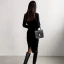 Modest / Simple Brown Casual Maxi Dresses 2021 Scoop Neck Long Sleeve Tea-length Womens Clothing