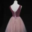 High-end Burgundy Dancing Prom Dresses 2021 A-Line / Princess Deep V-Neck Sleeveless Beading Sash Sequins Glitter Tulle Floor-Length / Long Ruffle Backless Formal Dresses