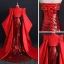 Kinesisk Stil Fancy Rød Rødt teppe Selskapskjoler Med Sjal 2021 Trompet / Havfrue Kjæreste Uten Ermer Appliques Blonder Beading Rhinestone Paljetter Feie Tog Buste Ryggløse Formelle Kjoler