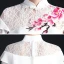 Chic / Beautiful White Cheongsam / Qipao 2021 Trumpet / Mermaid High Neck Short Sleeve Appliques Embroidered Watteau Train Ruffle Formal Dresses