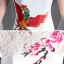 Chic / Beautiful White Cheongsam / Qipao 2021 Trumpet / Mermaid High Neck Short Sleeve Appliques Embroidered Watteau Train Ruffle Formal Dresses