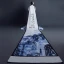 Chinese style White Satin Printing Cheongsam / Qipao 2021 Trumpet / Mermaid High Neck 1/2 Sleeves Watteau Train Formal Dresses