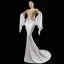 Luxe Bleu Ciel Transparentes Robe De Soirée 2021 Trompette / Sirène Encolure Dégagée Manches Longues Manches de cloche Appliques En Dentelle Perlage Paillettes Train De Balayage Robe De Ceremonie