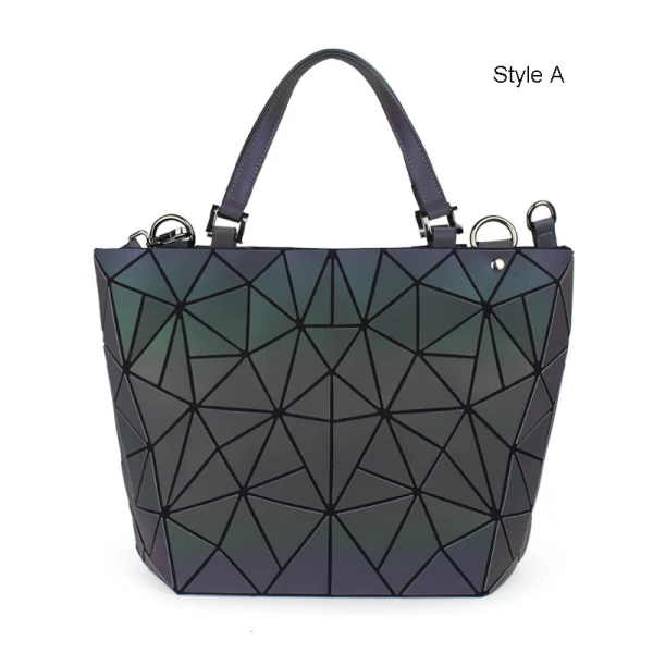 Unique Multi-Couleurs Lumineux Géométrique Carrés Sacs à bandoulière 2021 Holographique PU Réfléchissant Sacs Pour Femmes