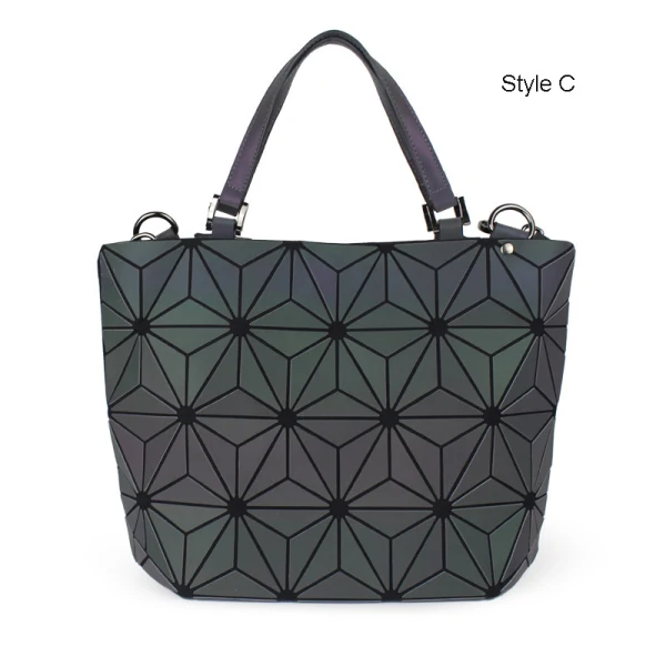 Unique Multi-Couleurs Lumineux Géométrique Carrés Sacs à bandoulière 2021 Holographique PU Réfléchissant Sacs Pour Femmes