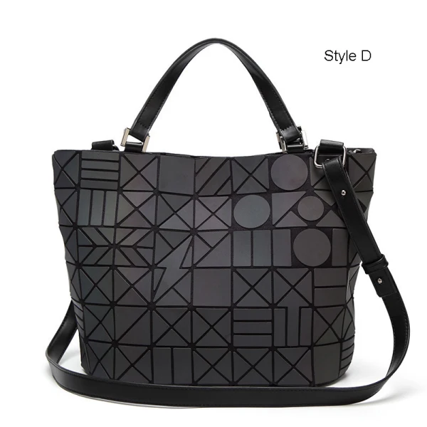 Unique Multi-Couleurs Lumineux Géométrique Carrés Sacs à bandoulière 2021 Holographique PU Réfléchissant Sacs Pour Femmes