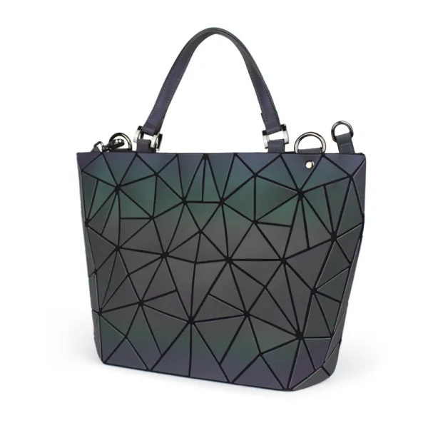 Unique Multi-Couleurs Lumineux Géométrique Carrés Sacs à bandoulière 2021 Holographique PU Réfléchissant Sacs Pour Femmes