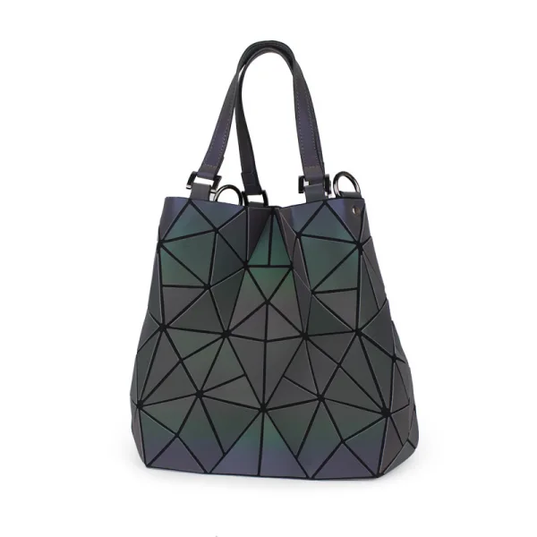 Unique Multi-Couleurs Lumineux Géométrique Carrés Sacs à bandoulière 2021 Holographique PU Réfléchissant Sacs Pour Femmes