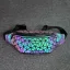 Unique Multi-Couleurs Lumineux Géométrique Sac de taille 2021 PU Holographique Réfléchissant Sacs Pour Femmes