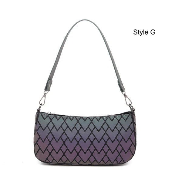 Mode Multi-Couleurs Lumineux Géométrique Carrés Sac à main Sacs à bandoulière 2021 PU Holographique Réfléchissant Sacs Pour Femmes