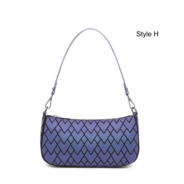 Mode Multi-Couleurs Lumineux Géométrique Carrés Sac à main Sacs à bandoulière 2021 PU Holographique Réfléchissant Sacs Pour Femmes