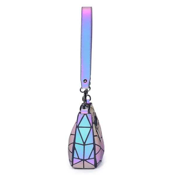 Mode Multi-Couleurs Lumineux Géométrique Carrés Sac à main Sacs à bandoulière 2021 PU Holographique Réfléchissant Sacs Pour Femmes