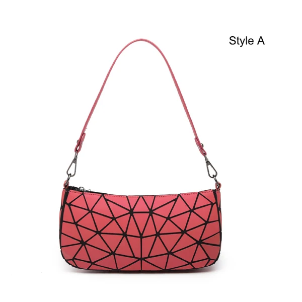 Mode Multi-Couleurs Lumineux Géométrique Carrés Sac à main Sacs à bandoulière 2021 PU Holographique Réfléchissant Sacs Pour Femmes