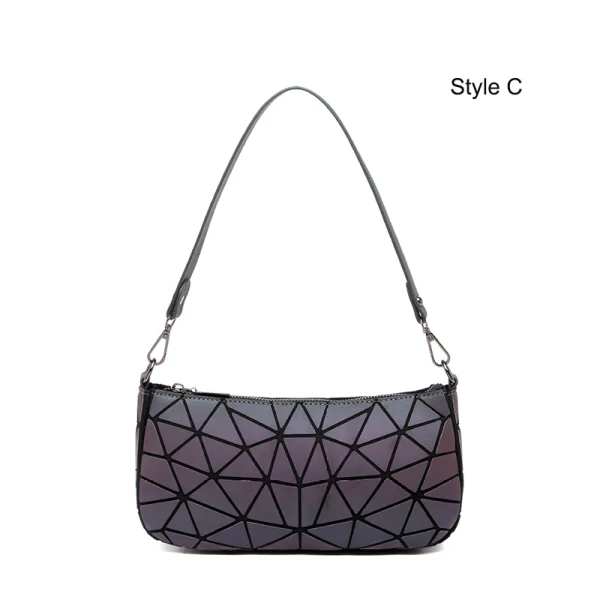 Mode Multi-Couleurs Lumineux Géométrique Carrés Sac à main Sacs à bandoulière 2021 PU Holographique Réfléchissant Sacs Pour Femmes