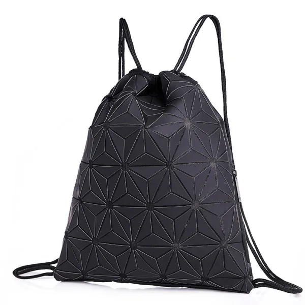 Regenboog Multi-Kleuren Lichtgevend Geometrische Rugzakken 2021 PU Reflecterend Holografisch Dames Tassen