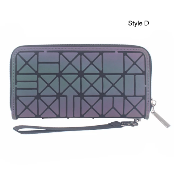 Mode Multi-Kleuren Lichtgevend Geometrische Vierkante Portemonnee 2021 PU Reflecterend Holografisch Dames Tassen